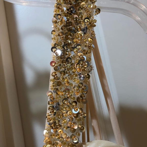 David’s Bridal Mermaid Gold Dress Prom Bridesmaid - Picture 8 of 8